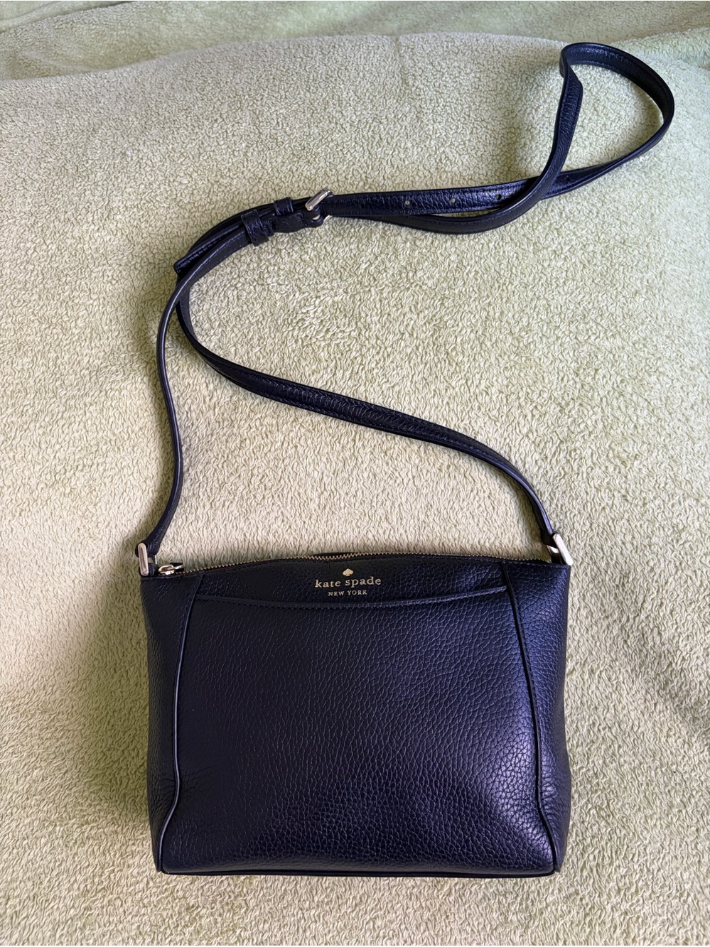 Kate Spade Monica Crossbody Bag - Black Pebbled Leather